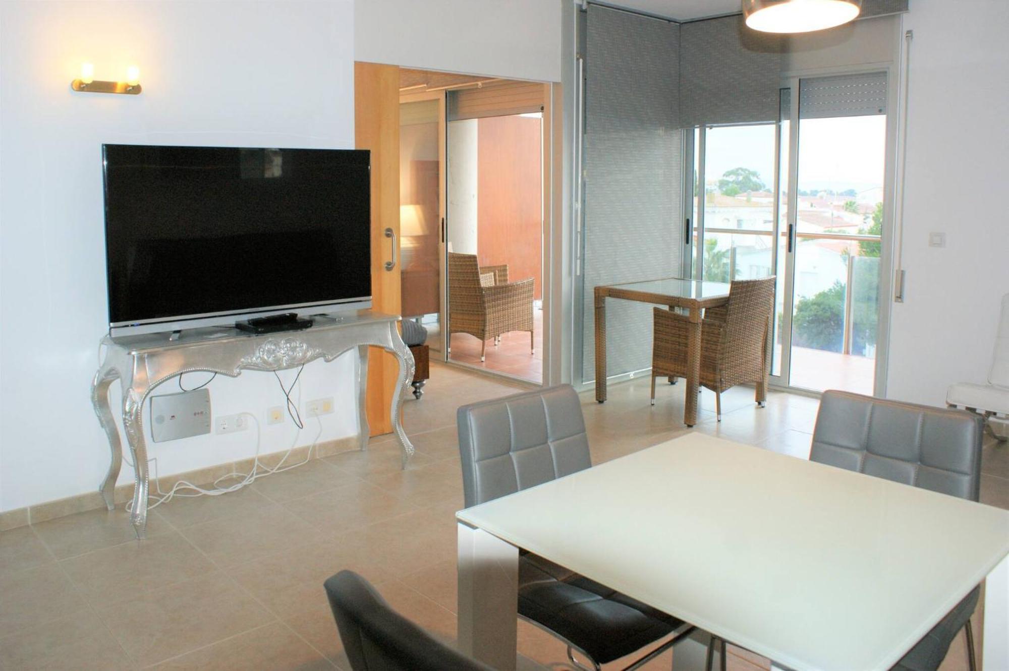 Apartamento En Roses Con Vistas Al Canal Y Piscina Eksteriør bilde